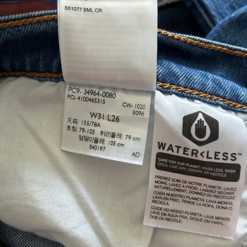 Levi's Premium Wedgie Straight Jeans Blue 31 High Rise Button Fly 34964-0080 - Picture 8 of 8